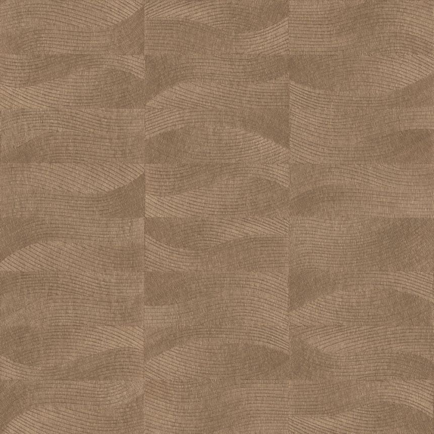 Wallpaper, Brown, Embroidery Effect, Waves, TN29024, Terra Nova, Decoprint