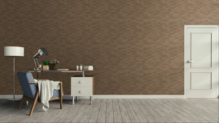 Wallpaper, Brown, Embroidery Effect, Waves, TN29024, Terra Nova, Decoprint