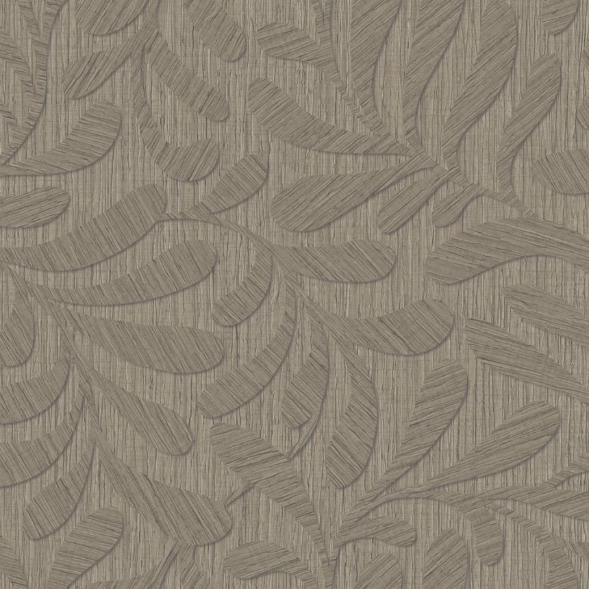 Wallpaper, Brown, Wood Effect, Leaves, TN29052, Terra Nova, Decoprint