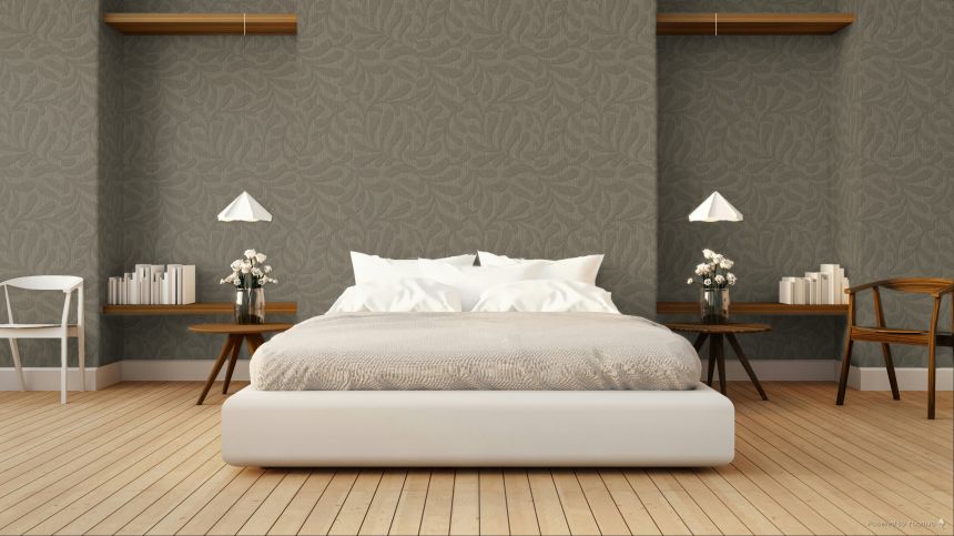 Wallpaper, Brown, Wood Effect, Leaves, TN29052, Terra Nova, Decoprint