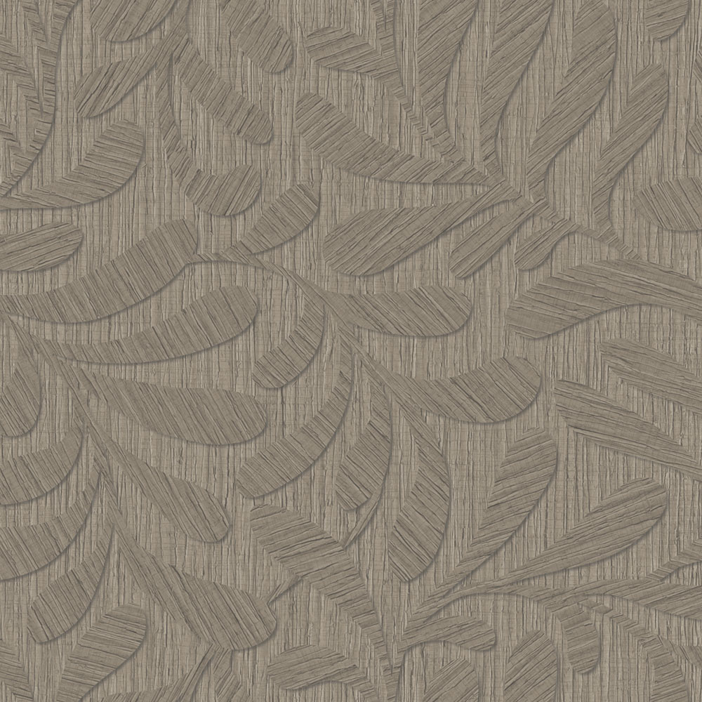 Wallpaper, Brown, Wood Effect, Leaves, TN29052, Terra Nova, Decoprint