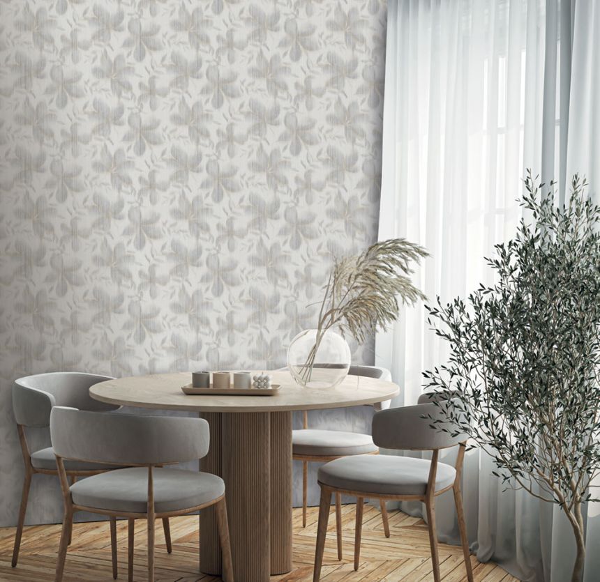 Wallpaper, Beige, Grey, Leaves, TN29062, Terra Nova, Decoprint