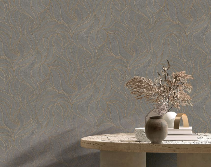 Wallpaper, Brown, Waves, TN29072, Terra Nova, Decoprint