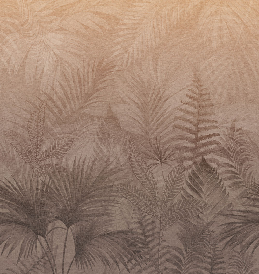 Mural Wallpaper, Red, Brown, Ferns, TND29098, Terra Nova, Decoprint