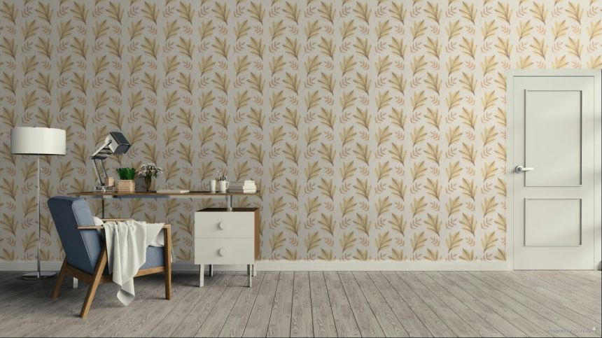 Wallpaper, beige, brown, leaves, 4416, Momi, Parato by Cristiana Masi