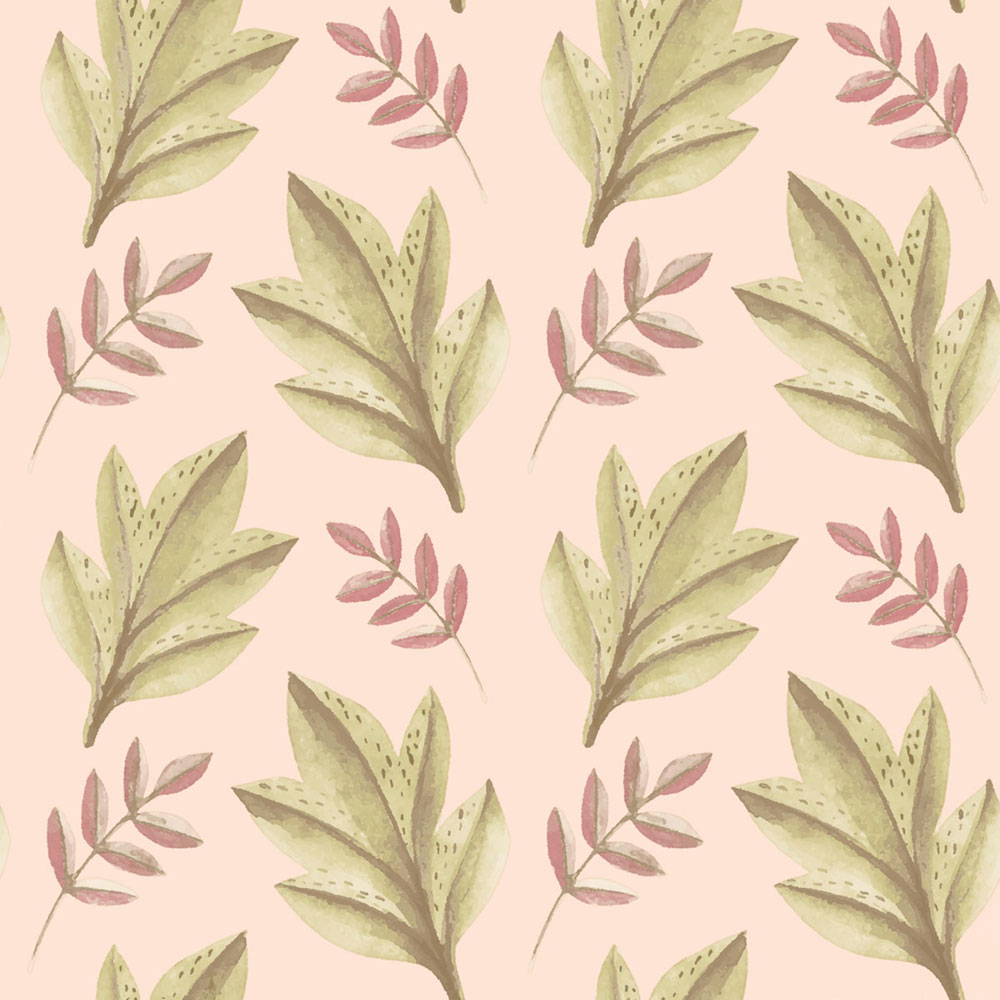 Wallpaper, pink, green, leaves, 4417, Momi, Parato by Cristiana Masi