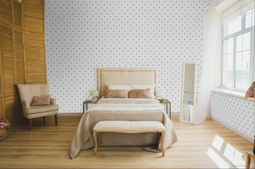 Children’s wallpaper, white, black, footballs, 4456, Momi, Parato by Cristiana Masi