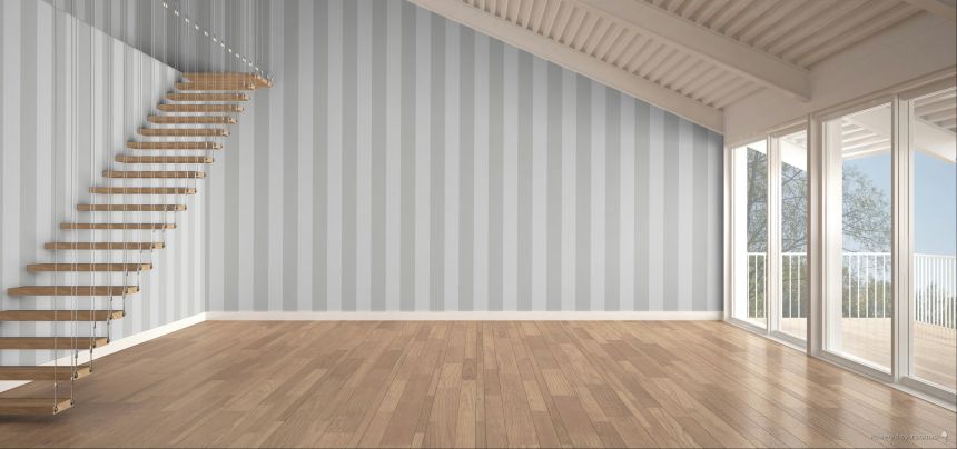 Wallpaper, grey-white, stripes, 4468, Momi, Parato by Cristiana Masi