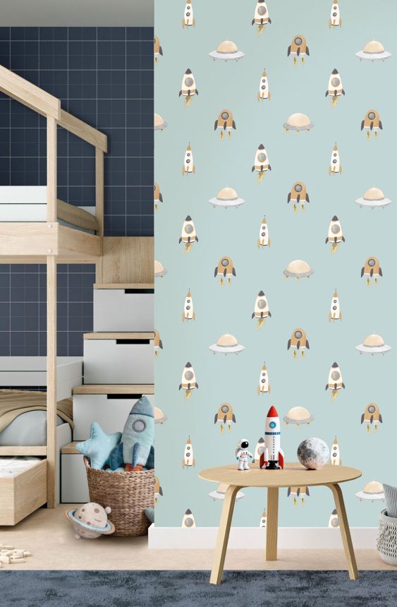 Wallpaper, dark blue, white, check, 4480, Momi, Parato by Cristiana Masi