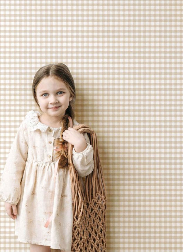 Wallpaper, beige, white, squares, 4483, Momi, Parato by Cristiana Masi