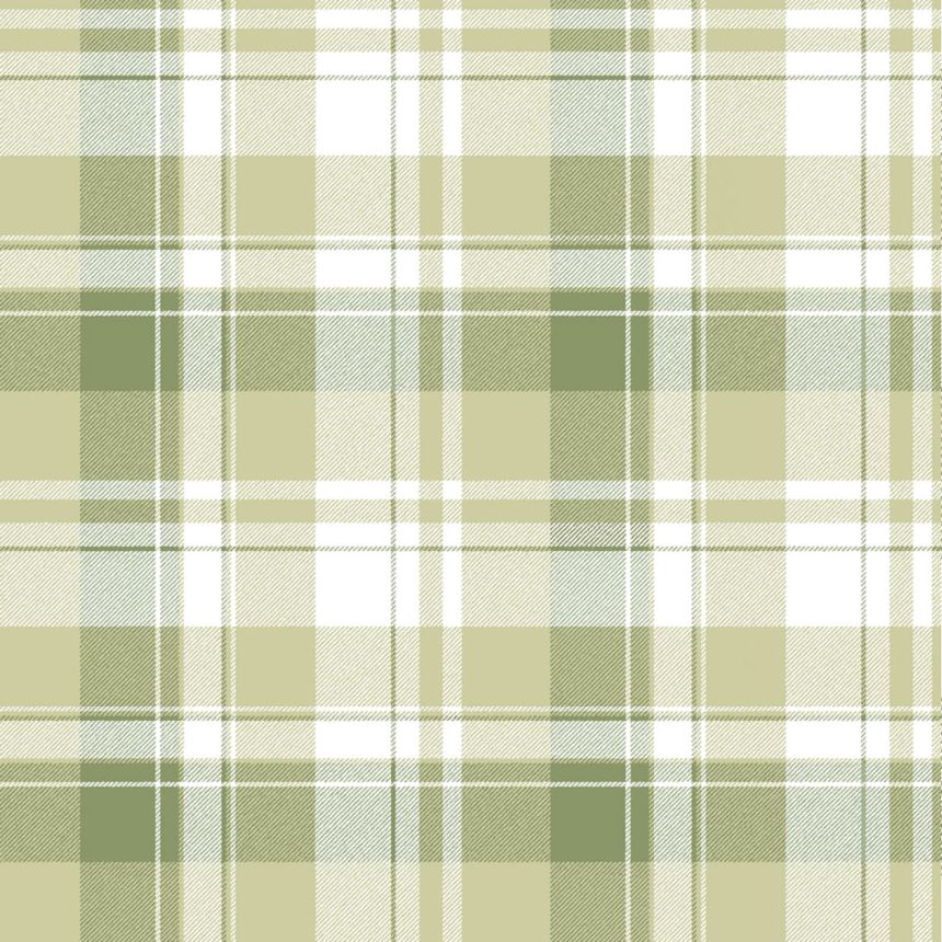 Wallpaper, green, check fabric imitation, 4490, Momi, Parato by Cristiana Masi