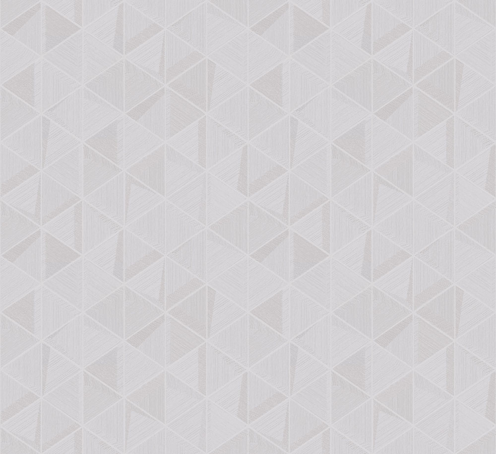 Wallpaper, grey, silver, triangles, TRA103, Traces, Masureel