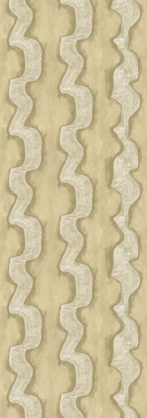Mural wallpaper, gold, beige, waves, DGTRA303-260, Traces, Masureel