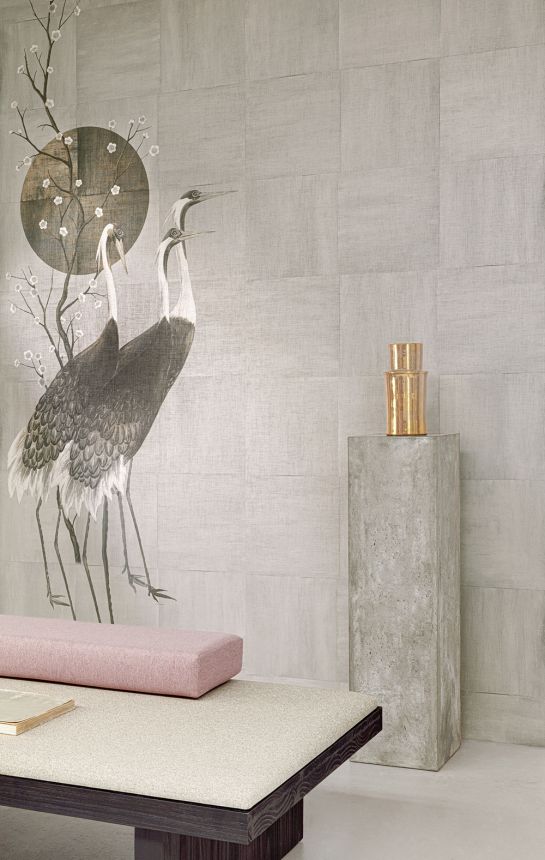 Mural wallpaper, grey, mat effect, DGTRA7032-300, Traces, Masureel