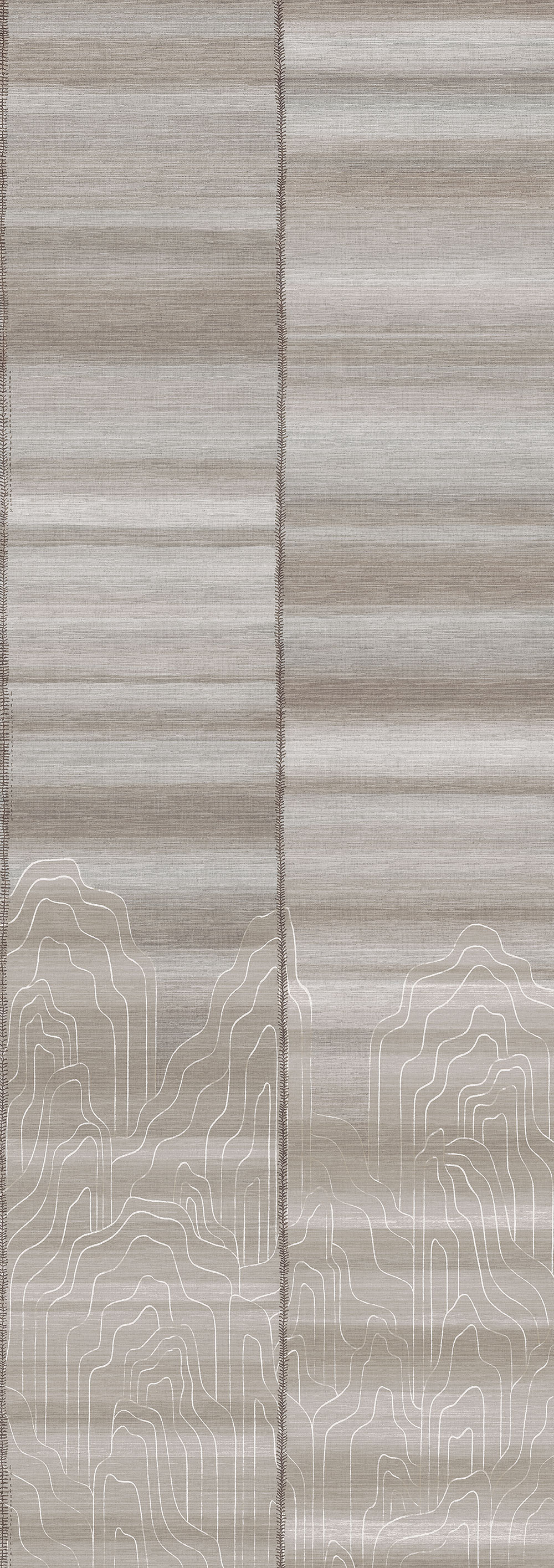 Mural wallpaper, brown, grey, stripes, DGTRA8022-260, Traces, Masureel