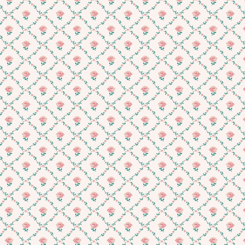 Wallpaper, Red, Green, Roses, 122766, Laura Ashley 4