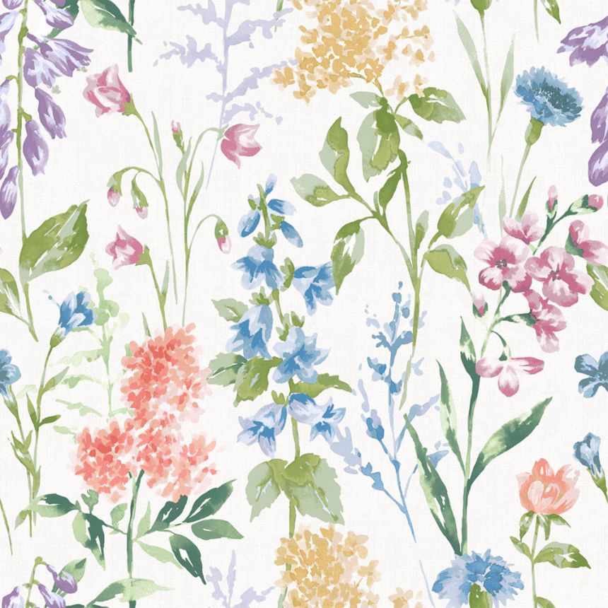 Wallpaper, White, Green, Floral Pattern, 130103, Laura Ashley 4