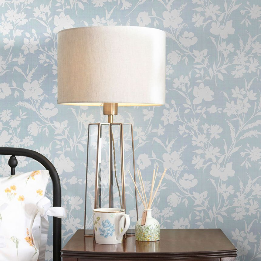 Wallpaper, Blue, Floral Pattern, 130109, Laura Ashley 4