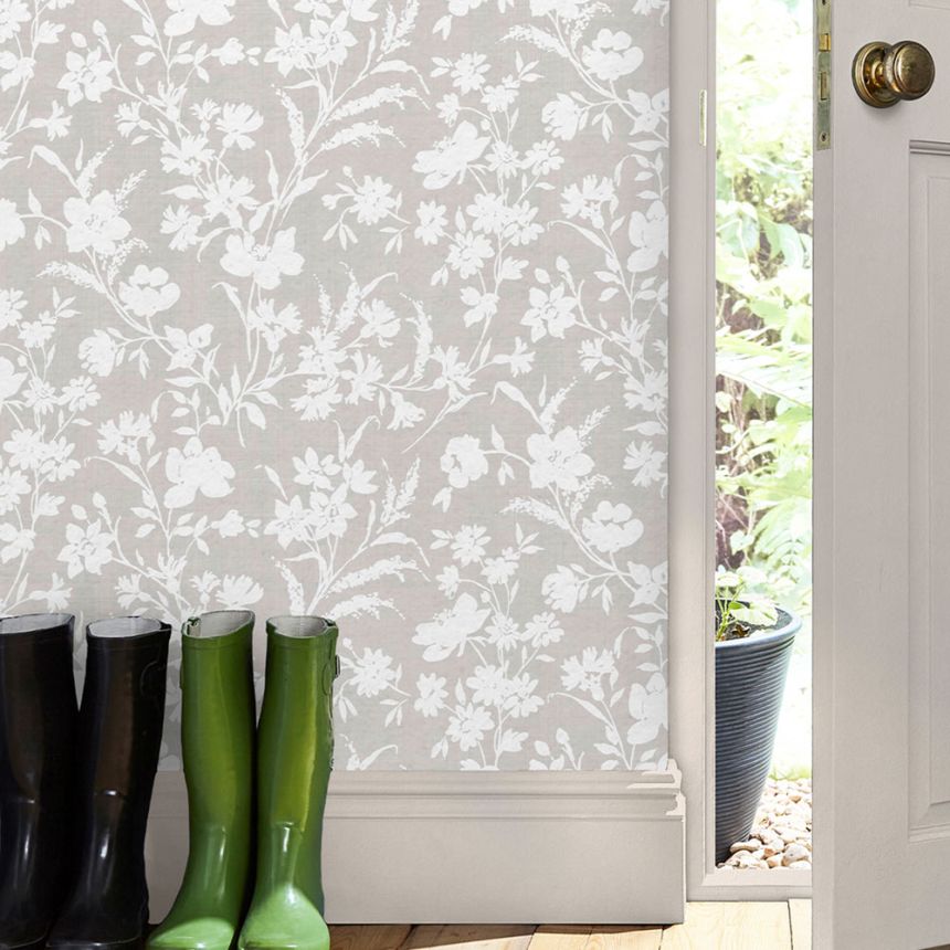 Wallpaper, Grey, Floral Pattern, 130110, Laura Ashley 4