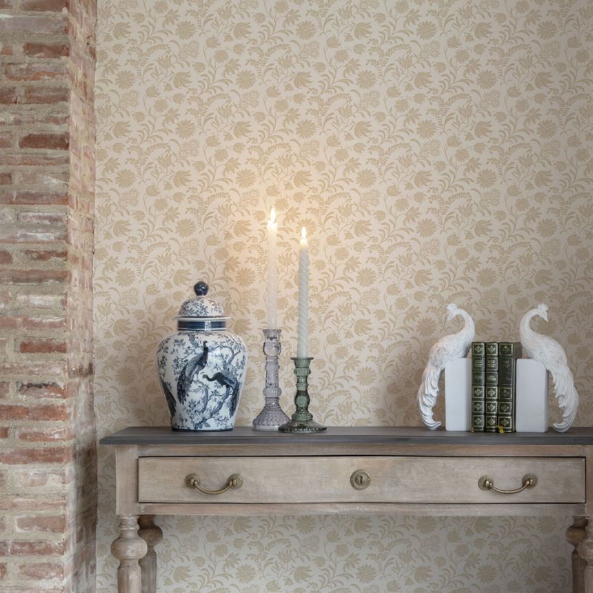 Wallpaper, Pink, Brown, Floral Pattern, 140318, Laura Ashley 4