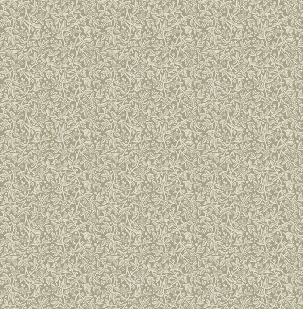 Wallpaper, Grey, Flowers, Birds, 140320, Laura Ashley 4