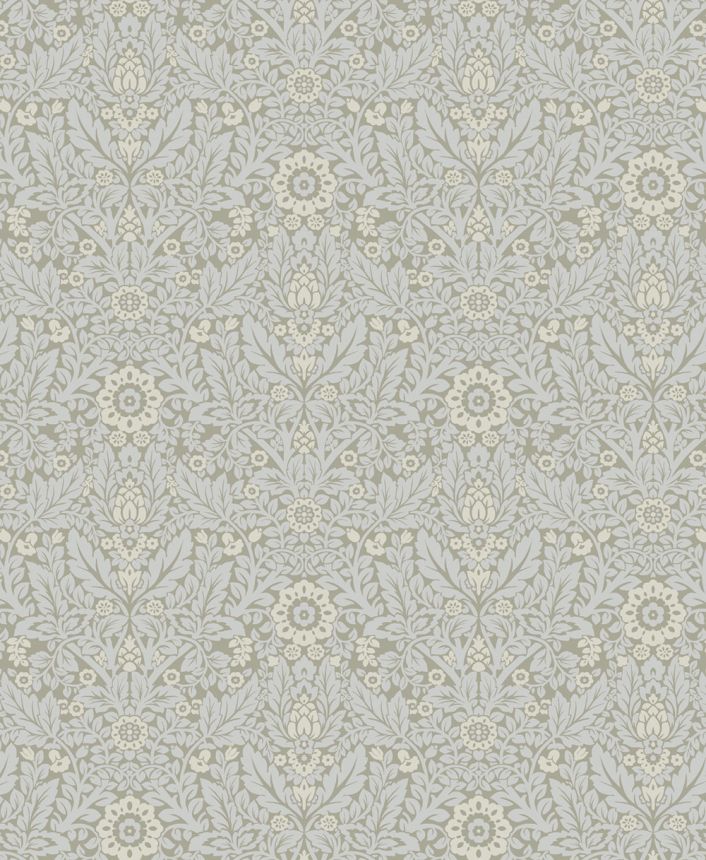 Floral Wallpaper, Green, Blue, 140322, Laura Ashley 4