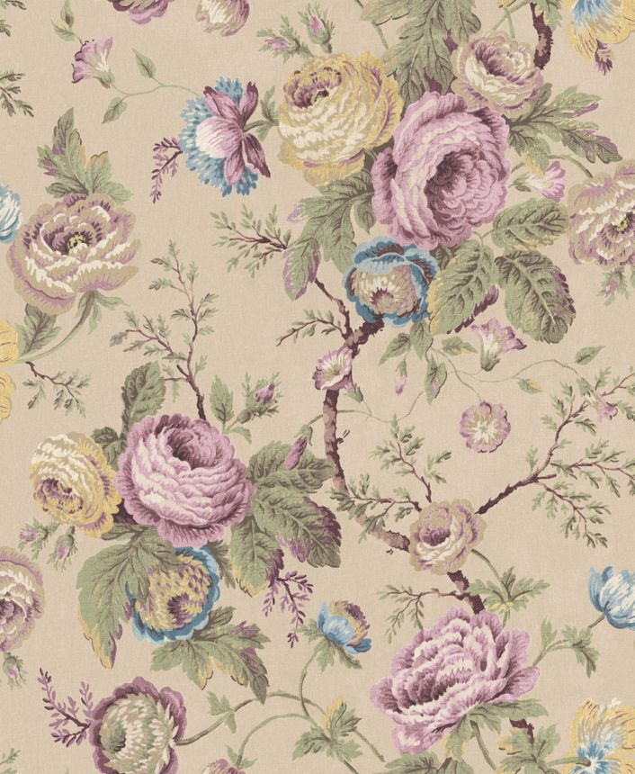 Wallpaper, Pink, Green, Floral Pattern, 140323, Laura Ashley 4