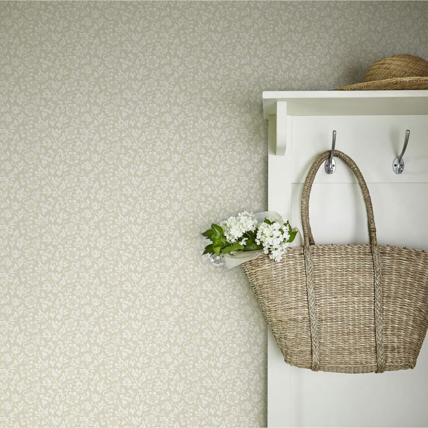 Wallpaper, Beige-White, Floral Pattern, 140327, Laura Ashley 4