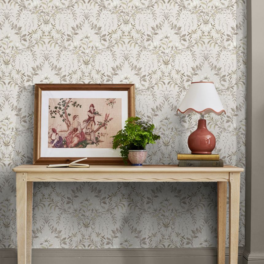 Floral Wallpaper, Beige, Brown, 140335, Laura Ashley 4