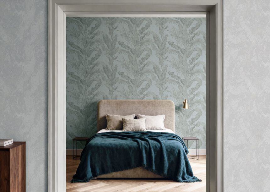 Wallpaper, blue, grey, stucco effect, 6647, Metamorphosis, Pigmenta, Parato by Cristiana Masi