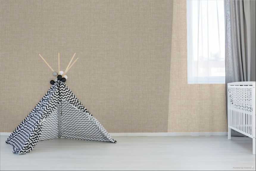 Wallpaper, beige, brown, fabric imitation, 6683, Metamorphosis, Pigmenta, Parato by Cristiana Masi