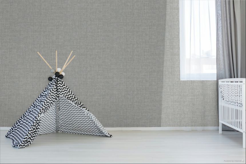 Wallpaper, grey, gold, fabric imitation, 6686, Metamorphosis, Pigmenta, Parato by Cristiana Masi