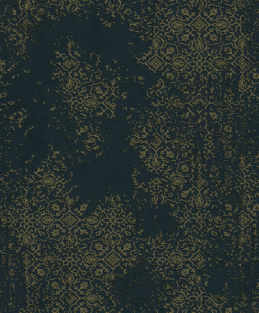 Wallpaper, blue, beige, vintage ornaments, AU41205, Aurelia, Prestige Wallcoverings