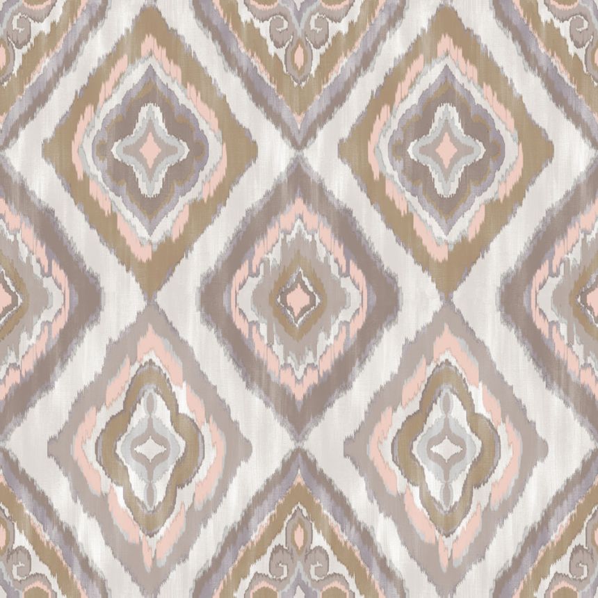 Wallpaper, pink, grey, fabric imitation, AU41403, Aurelia, Prestige Wallcoverings