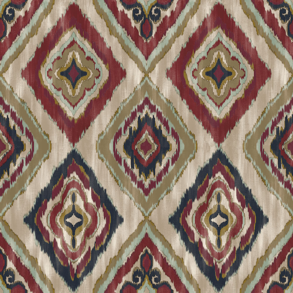Wallpaper, beige, blue, fabric imitation, AU41405, Aurelia, Prestige Wallcoverings