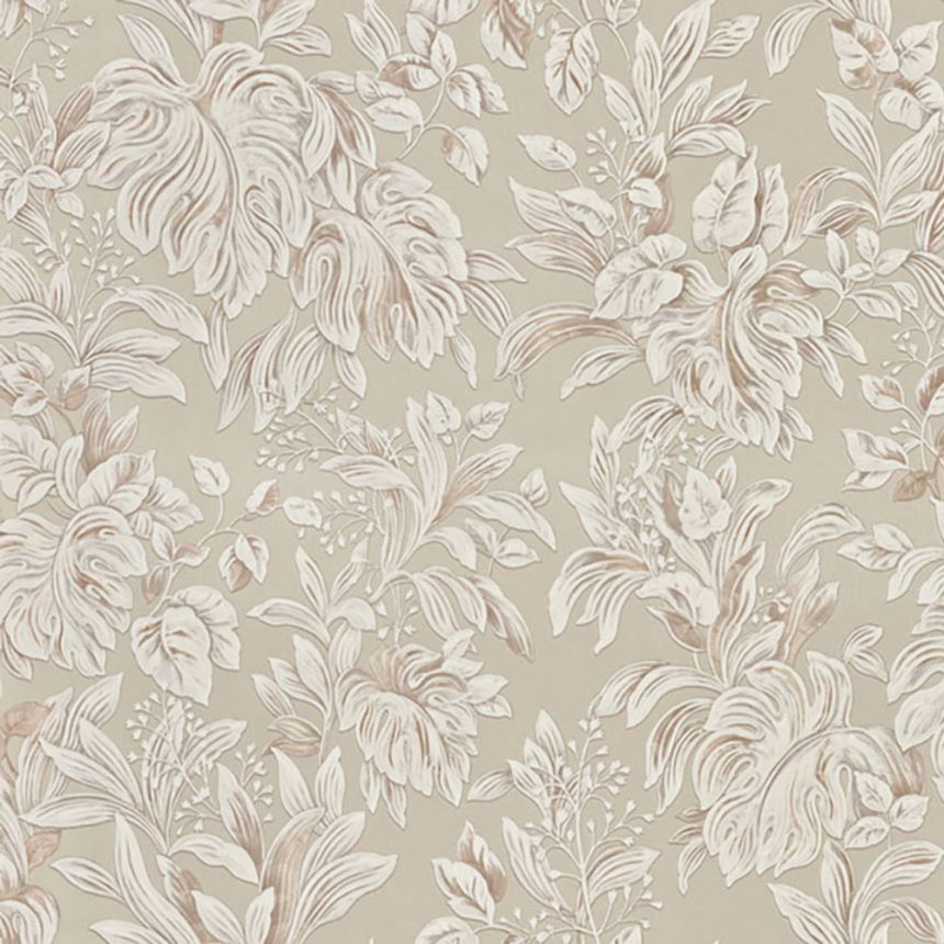 Non-woven wallpaper natural pattern, leaves Z46043, Trussardi 6, Zambaiti Parati