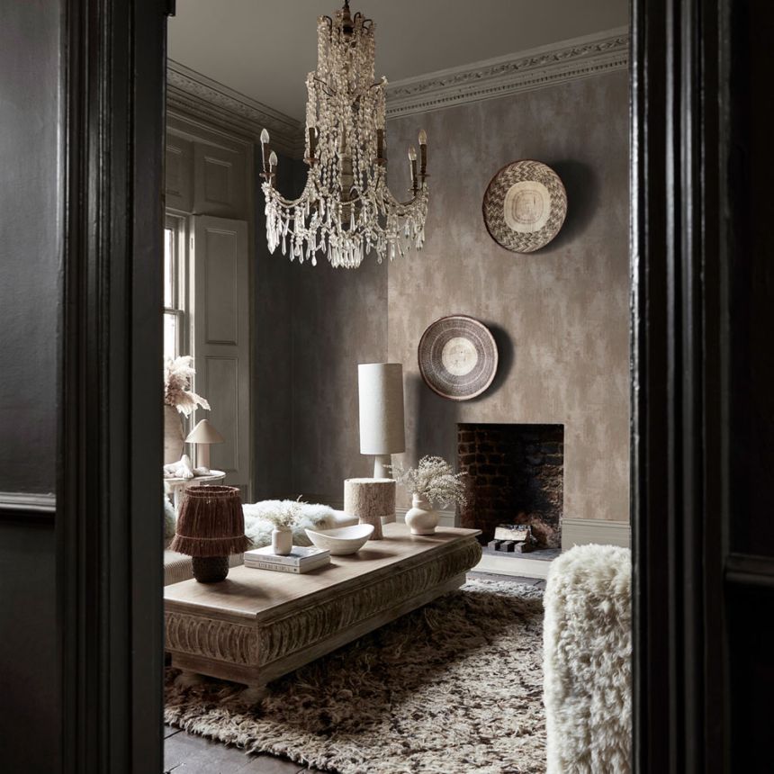 Luxury wallpaper, beige, stucco plaster imitation, 140092, Abigail Ahern vol.1