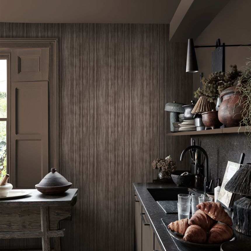 Luxury wallpaper, grey, silver, stripes, 140097, Abigail Ahern vol.1