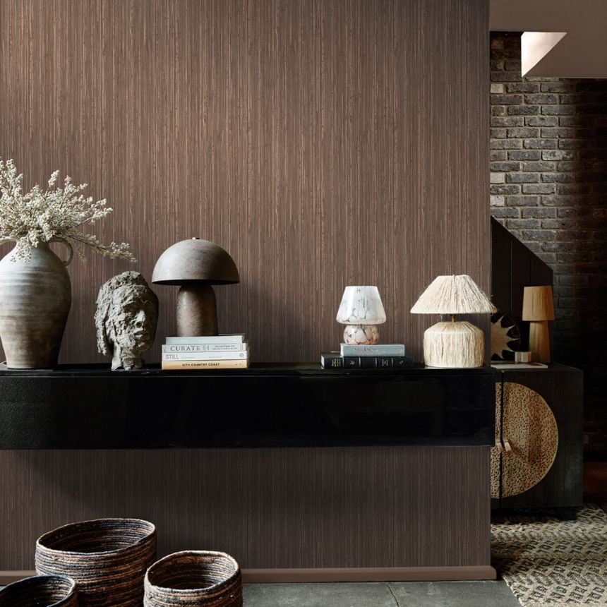 Luxury wallpaper, grey, purple, stripes, 140099, Abigail Ahern vol.1