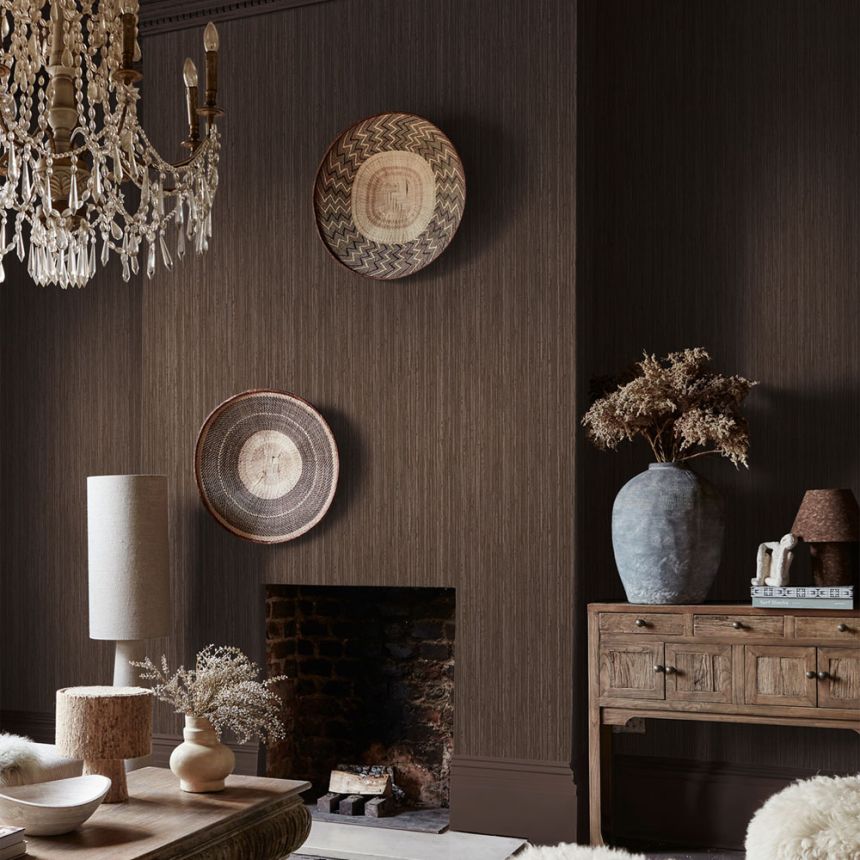 Luxury wallpaper, brown, black, stripes, 140100, Abigail Ahern vol.1