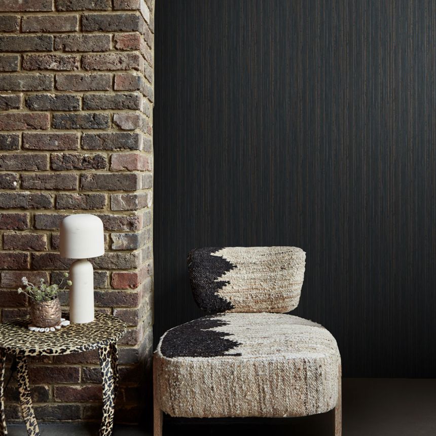 Luxury wallpaper, black, gold, stripes, 140102, Abigail Ahern vol.1