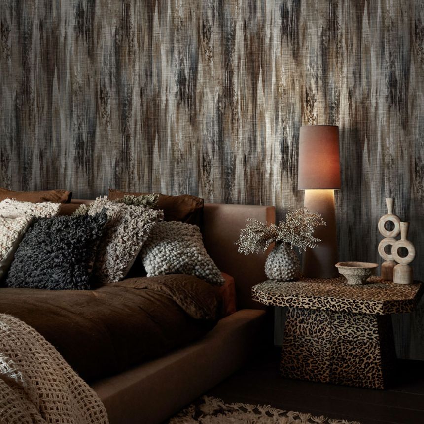 Luxury wallpaper, brown, grey, old wood imitation, 140106, Abigail Ahern vol.1
