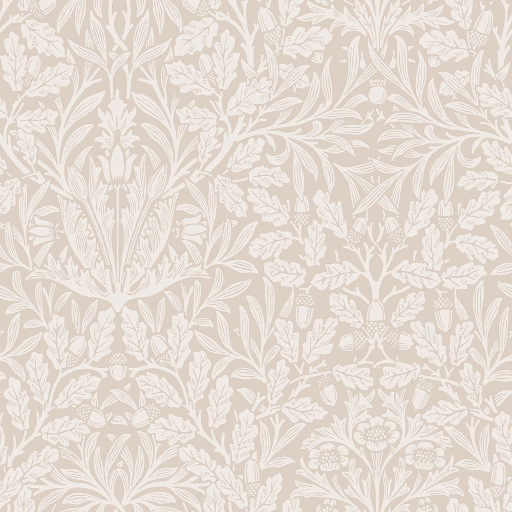 Wallpaper, Beige, Flowers, Leaves, 140491, William Morris at Home vol. 2