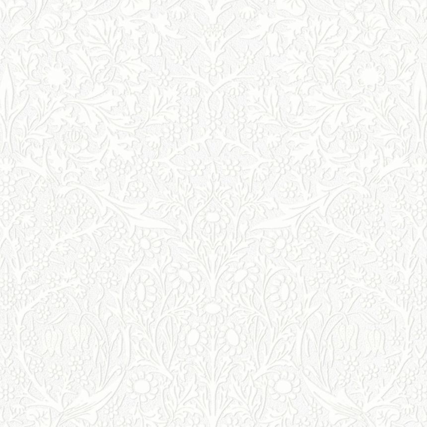 Wallpaper, White, Flowers, Leaves, 142103, William Morris at Home vol. 2