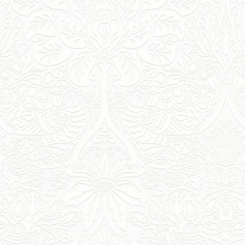 Wallpaper, White, Flowers, Birds, 142105, William Morris at Home vol. 2
