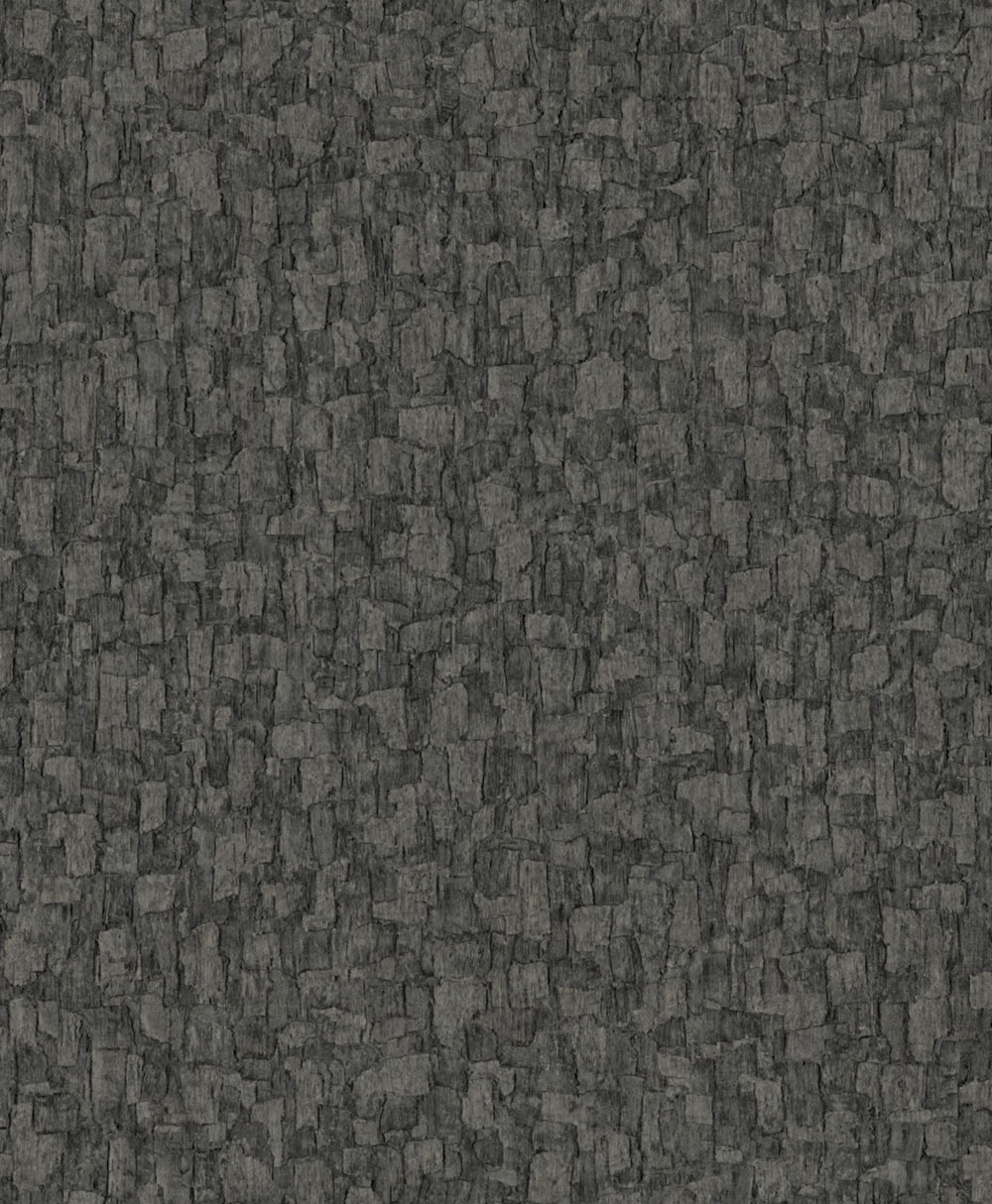 Wallpaper, grey-black, tree bark effect, SF1007, Surfaces, Grandeco