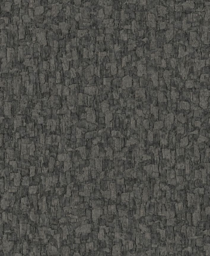 Wallpaper, grey-black, tree bark effect, SF1007, Surfaces, Grandeco