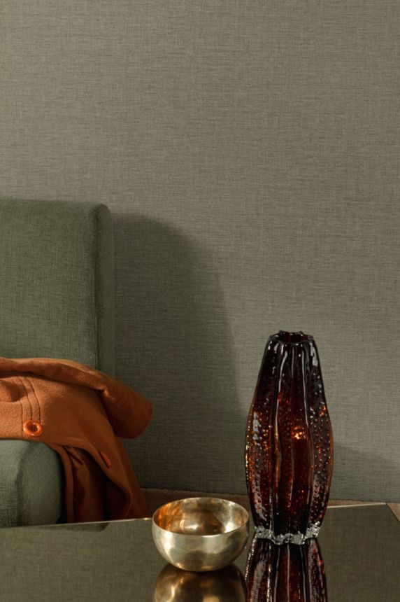 Wallpaper, green, coarse fabric effect, CO1019, Concept, Grandeco