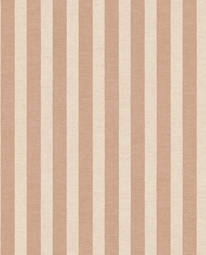 Wallpaper, brown-red, beige, striped fabric effect, 363152, Tiny Treasures, Eijffinger
