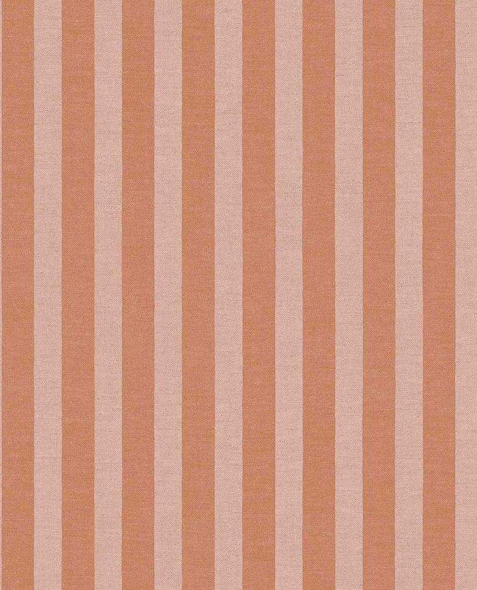 Wallpaper, orange, pink, striped fabric effect, 363158, Tiny Treasures, Eijffinger